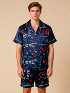 Matching Silky Sleep Pajamas for Couples ¨C Satin Fabric