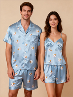 Classic Silky Satin Pajamas for Couples ¨C Gift-Ready Set