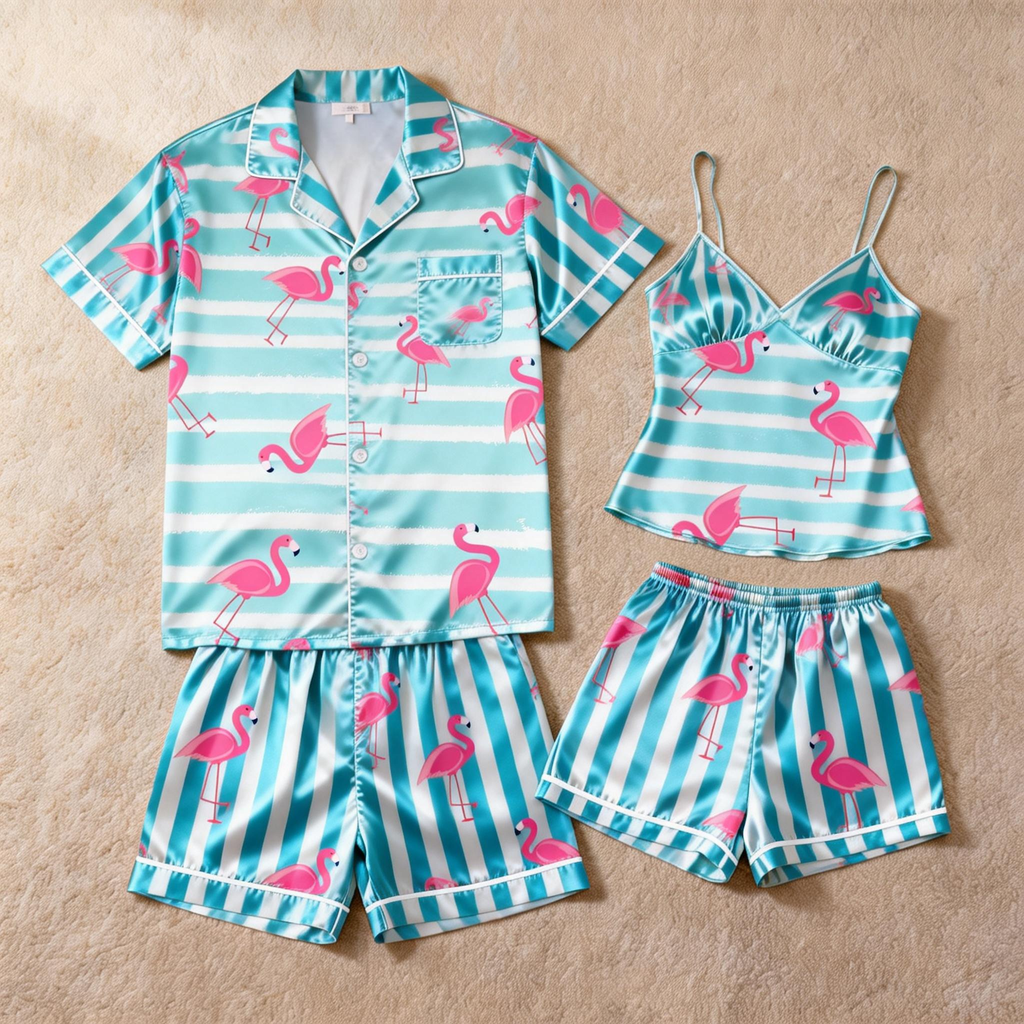 Silky Satin Pajama Set ¨C Classic Couple Sleepwear