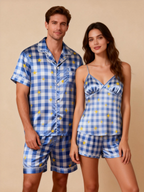 Silky Satin Sleep Set ¨C Short Pajamas for Him & Her