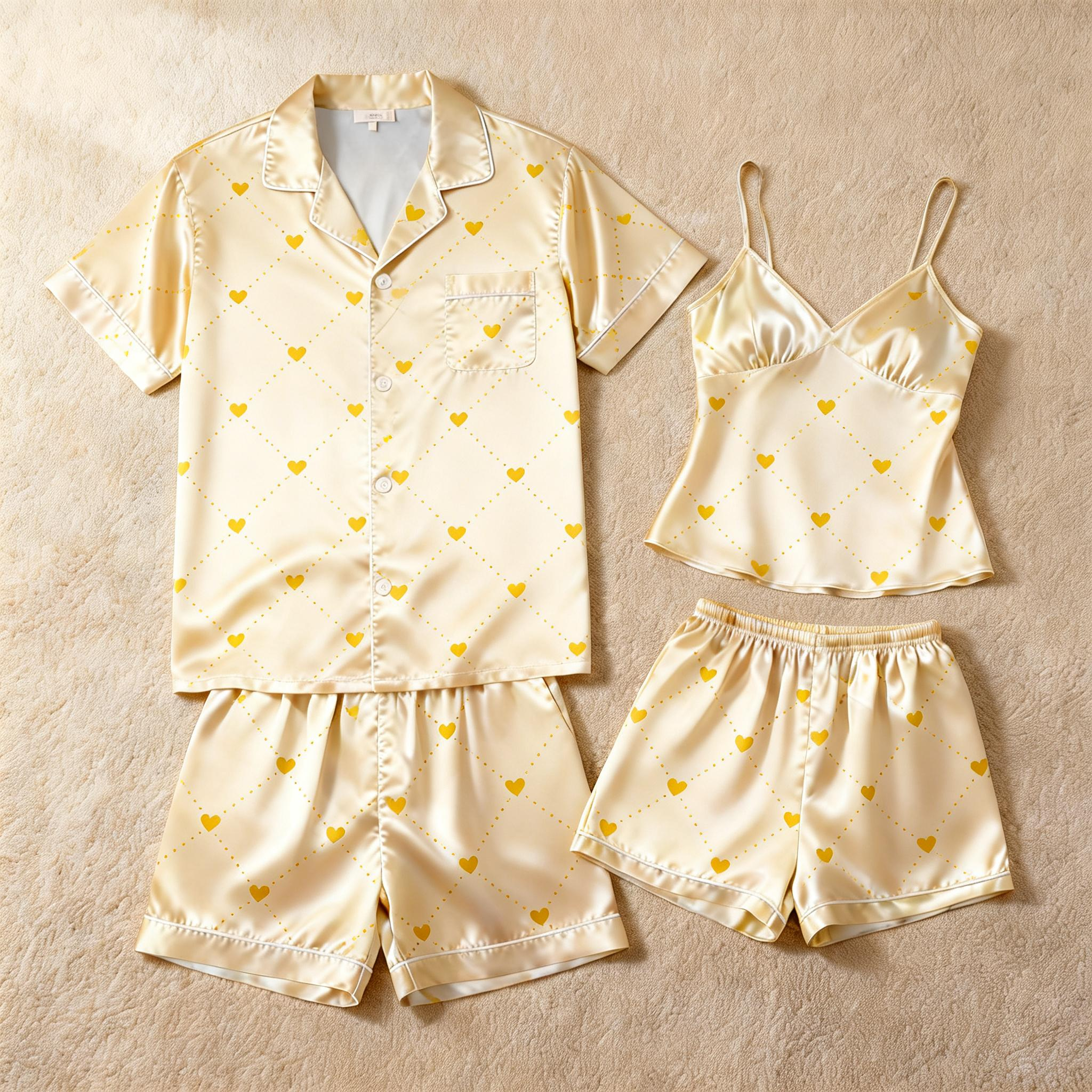 Silky Satin Sleepwear Set for Couples ¨C Lightweight & Chic