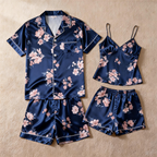 Classic Silky Sleep Pajamas for Two ¨C Satin Short Set