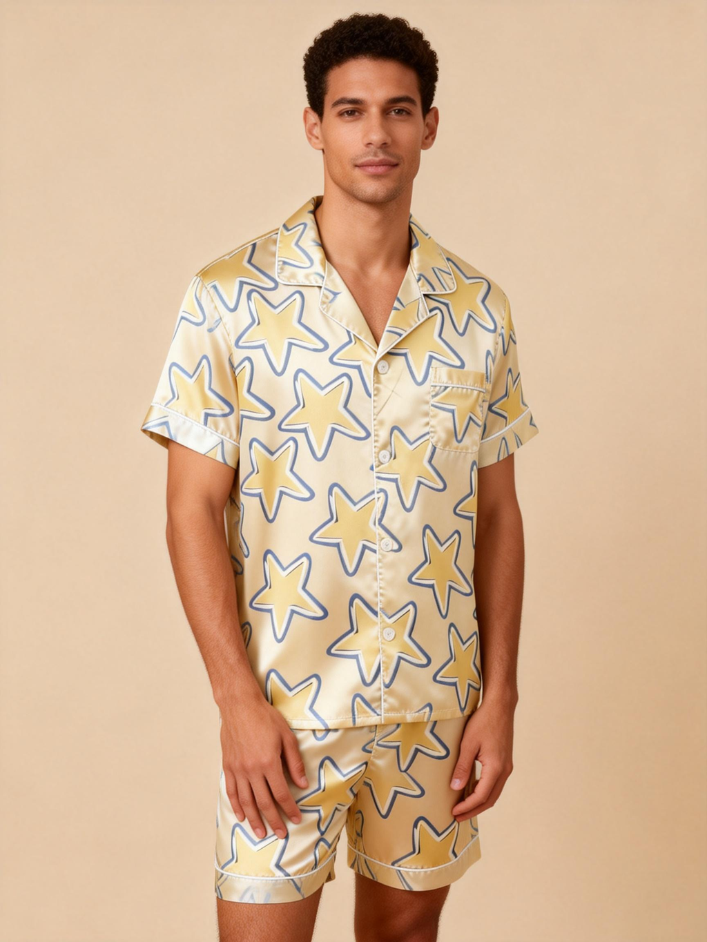 Couple¡¯s Silky Bedtime Set ¨C Satin Pajama Shorts