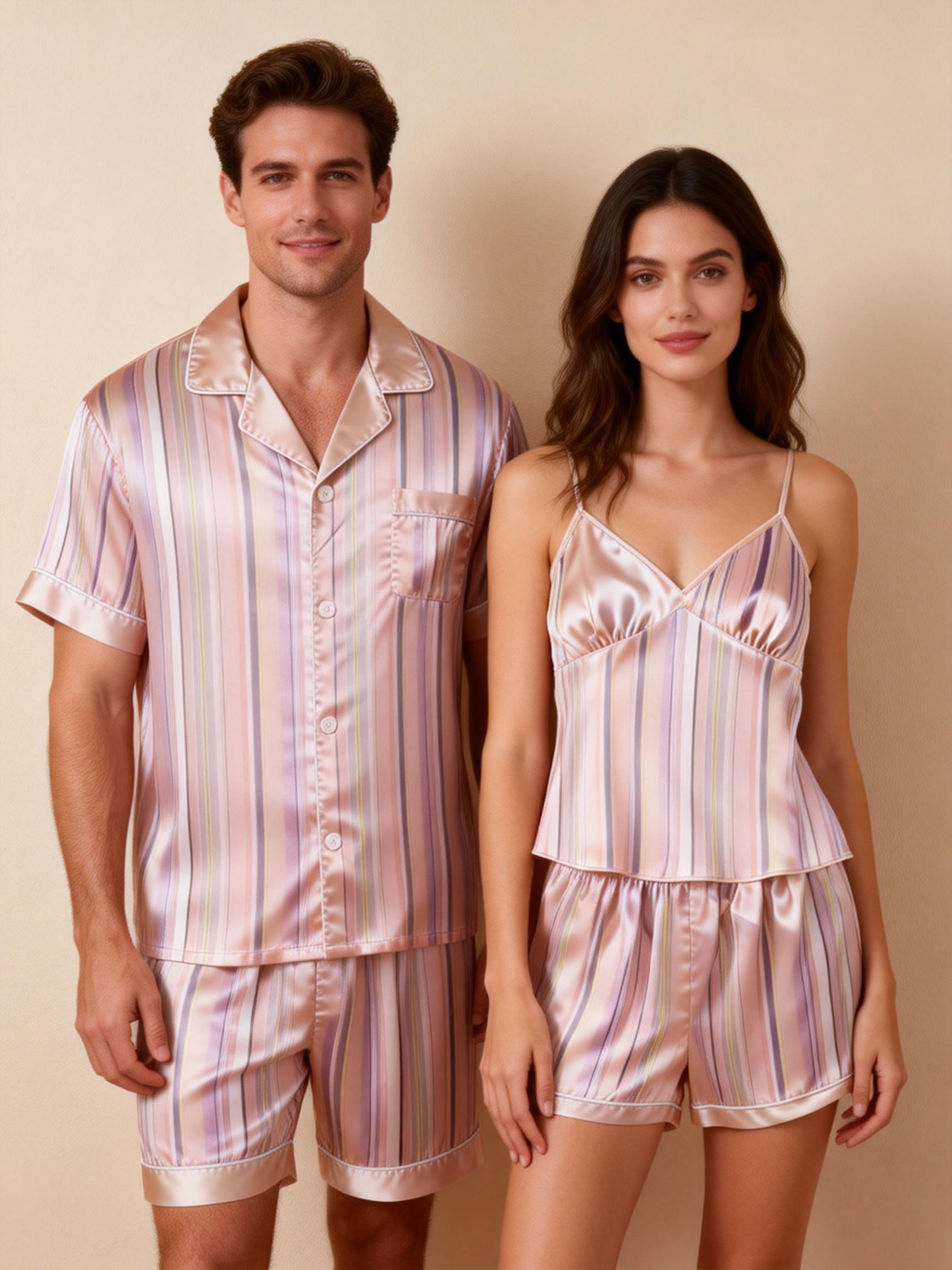 Silky Satin Pajamas for Couples ¨C Light & Breathable