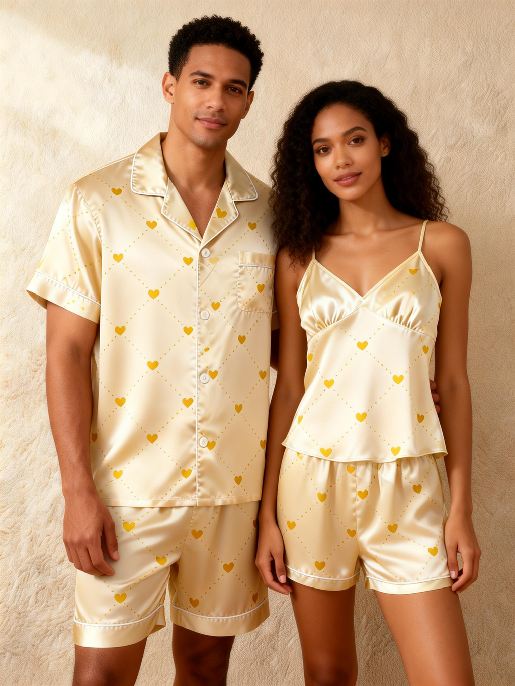 Silky Satin Sleepwear Set for Couples ¨C Lightweight & Chic