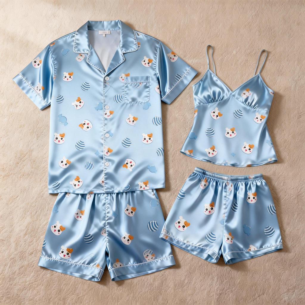 Classic Silky Satin Pajamas for Couples ¨C Gift-Ready Set