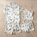 Couple¡¯s Silky Nighttime Pajamas ¨C Satin Short Set