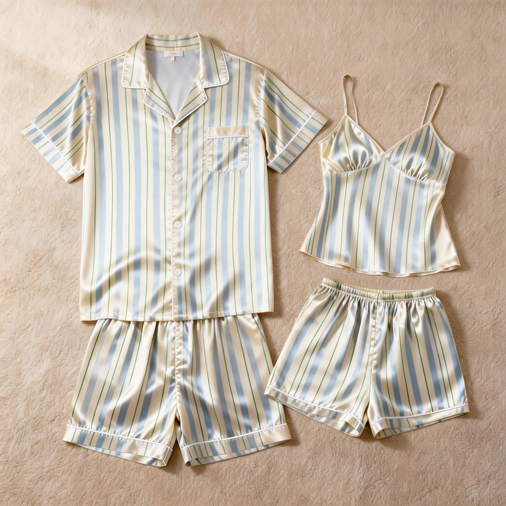 Silky Satin Matching Sleep Set for Couples