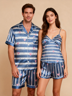 Smooth Silky Satin Pajamas for Couples ¨C Breathable & Soft