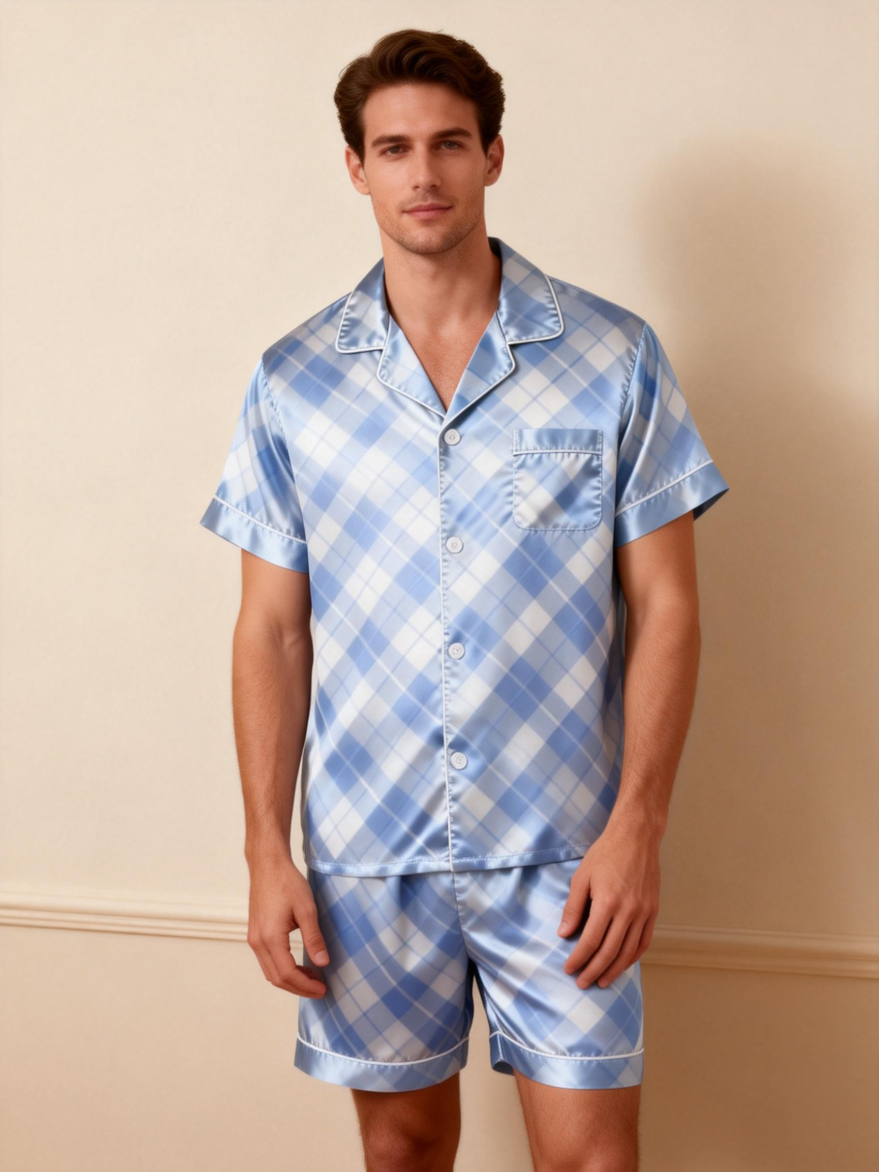 Silky Classic Couple Pajamas ¨C Hotel-Grade Satin Sleepwear