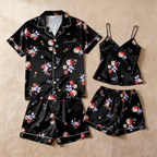 Silky Satin Couple Sleep Set ¨C Short & Stylish