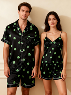 Silky Satin Matching Set for Him & Her ¨C Sleepwear Perfection
