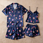Couple¡¯s Silky Evening Pajamas ¨C Satin Short Set