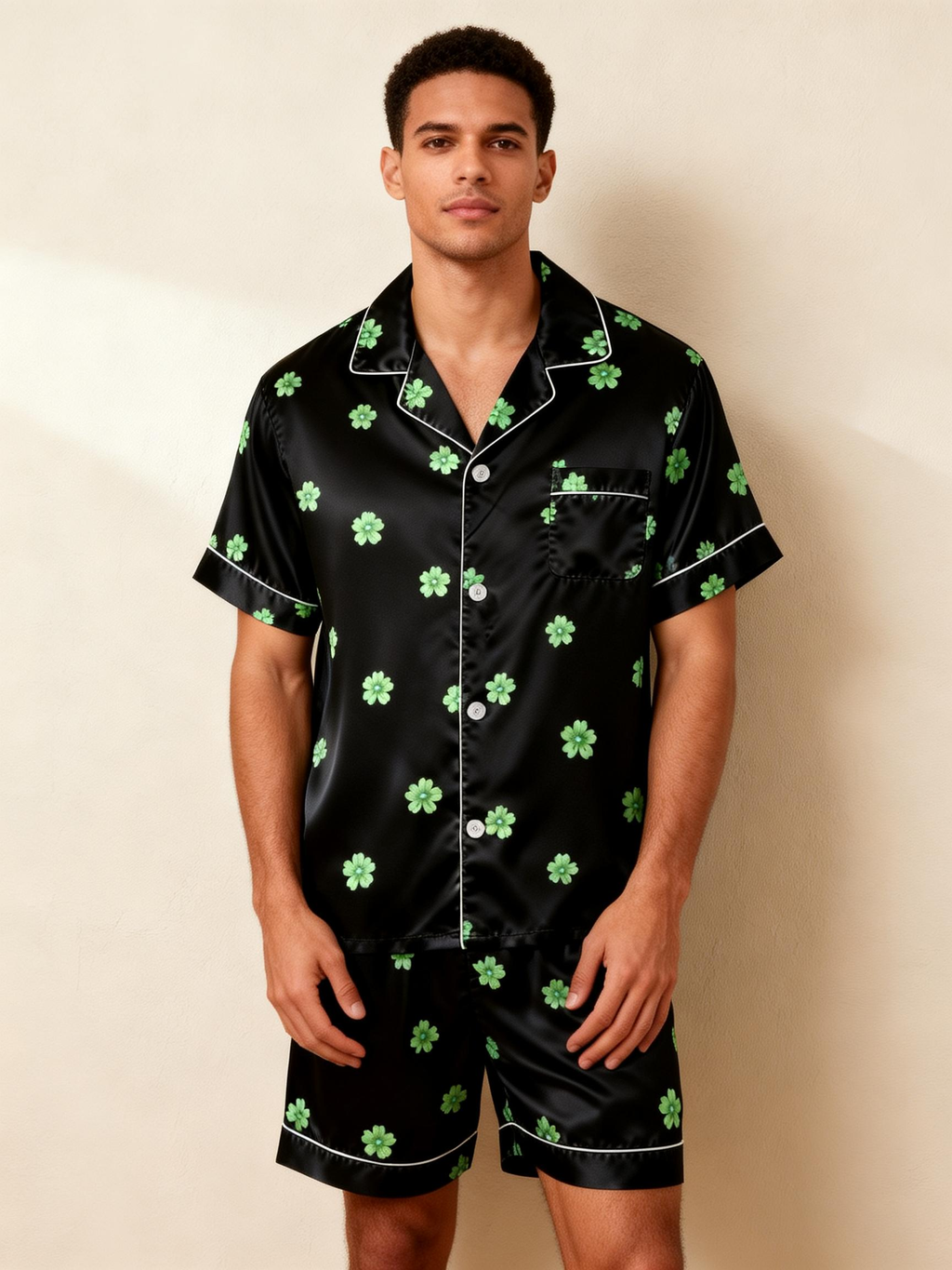 Silky Satin Matching Set for Him & Her ¨C Sleepwear Perfection