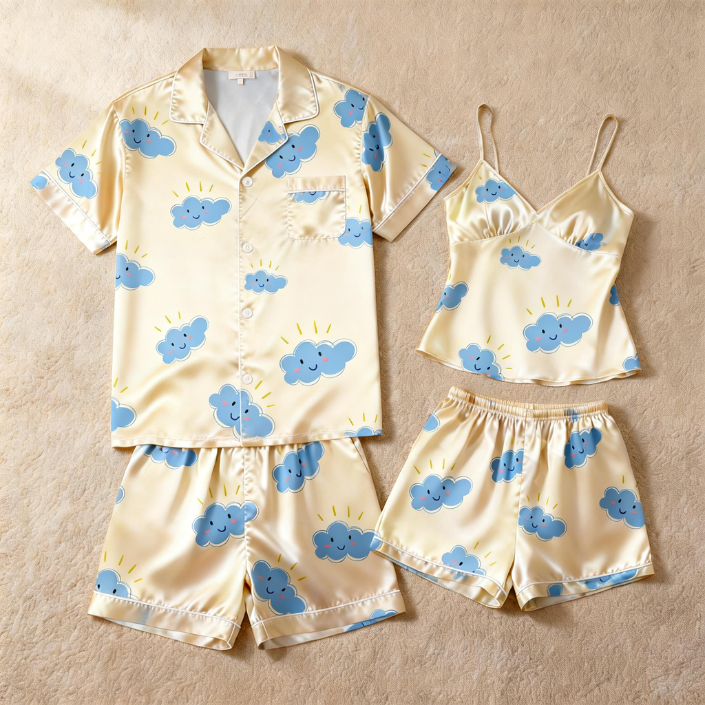 Silky Satin Sleep Set for Couples ¨C Ideal for Summer Nights