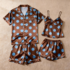 Couple¡¯s Silky Bedwear ¨C Classic Satin Pajama Short Set