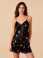 Silky Classic Pajamas for Two ¨C Satin Short Set