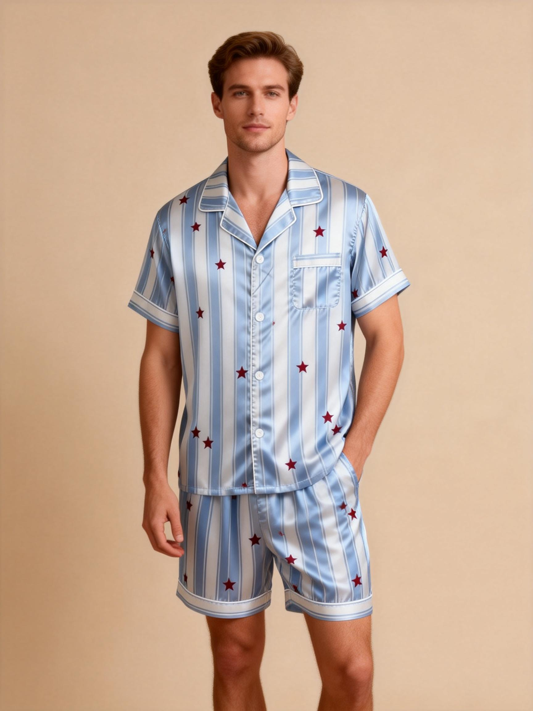 His & Her Silky Satin Pajamas ¨C Matching Sleep Set
