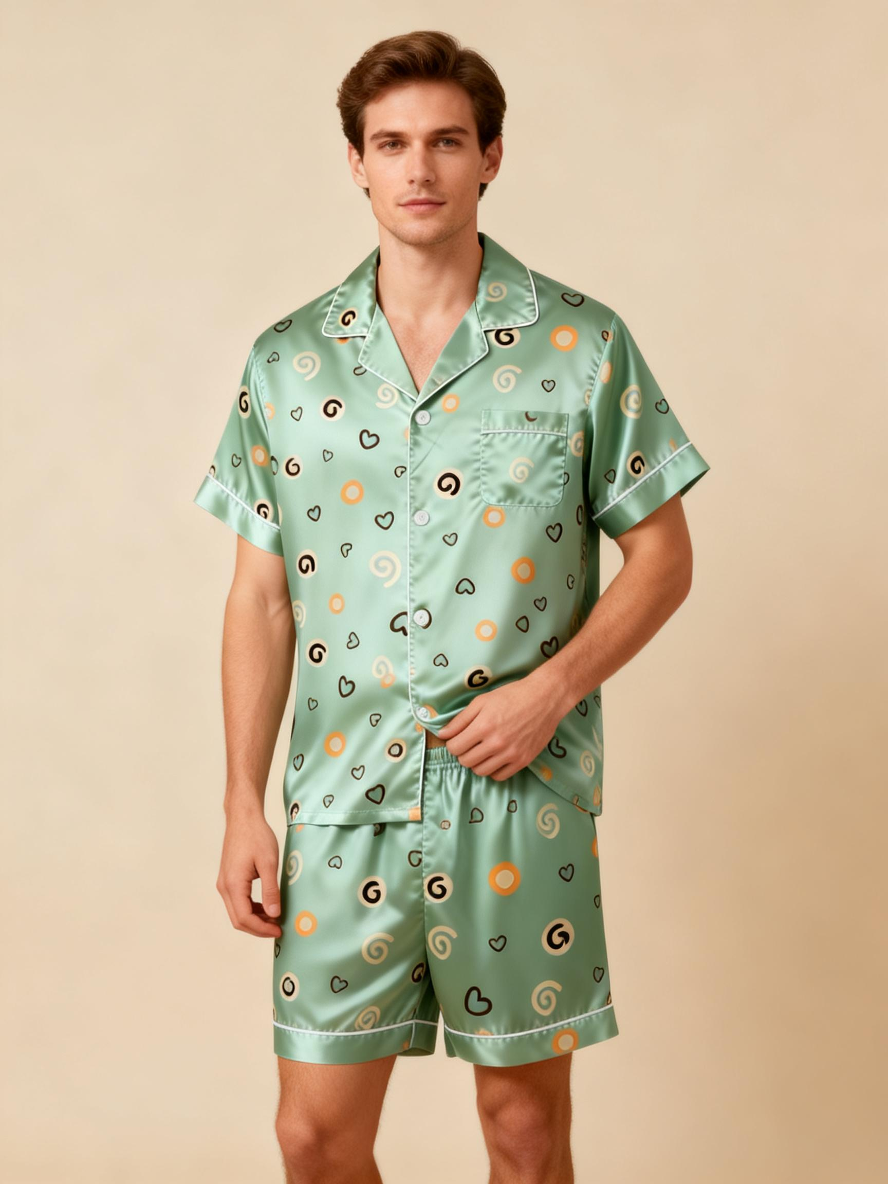 Romantic Silky Satin Pajamas for Two ¨C Short & Comfortable