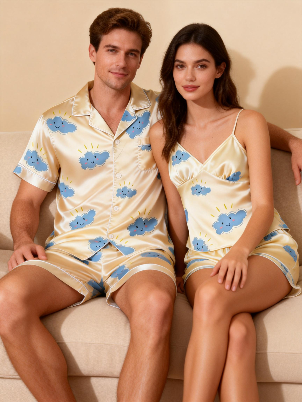 Silky Satin Sleep Set for Couples ¨C Ideal for Summer Nights