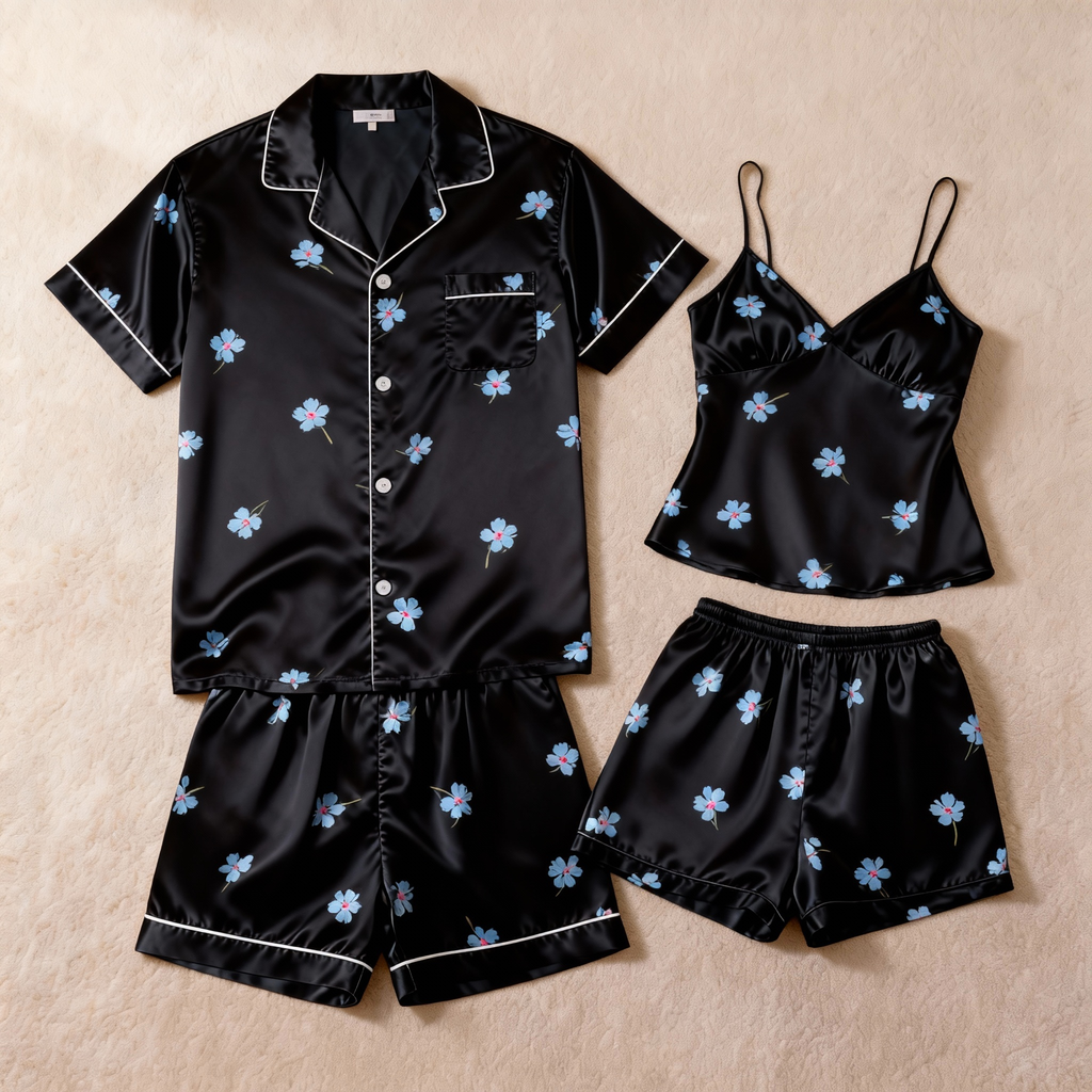 Silky Satin Sleepwear for Him & Her ¨C Classic Matching Set