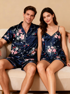 Couple¡¯s Silky Satin Short Set ¨C Ideal Anniversary Gift