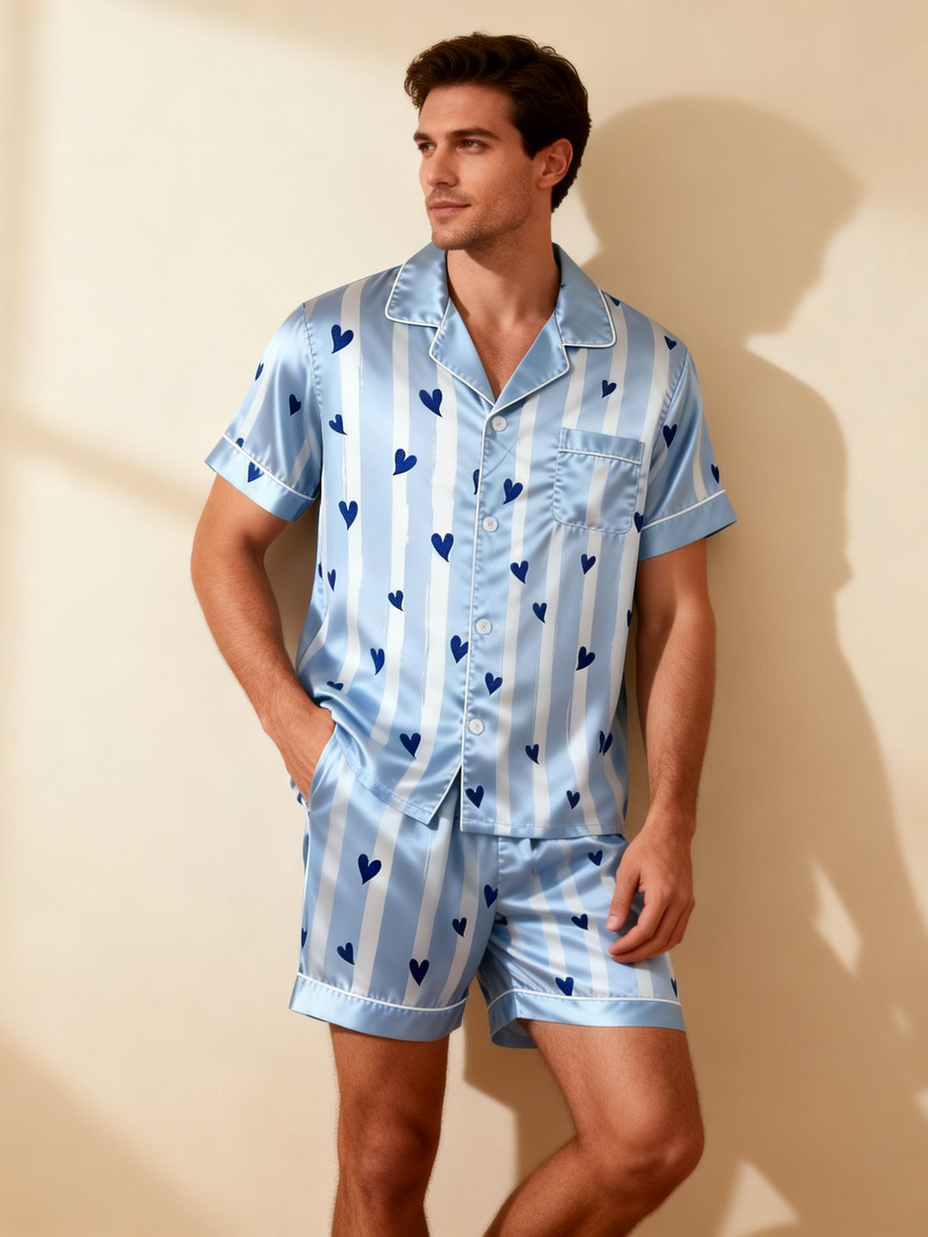 Silk Touch Satin Pajama Short Set for Couples