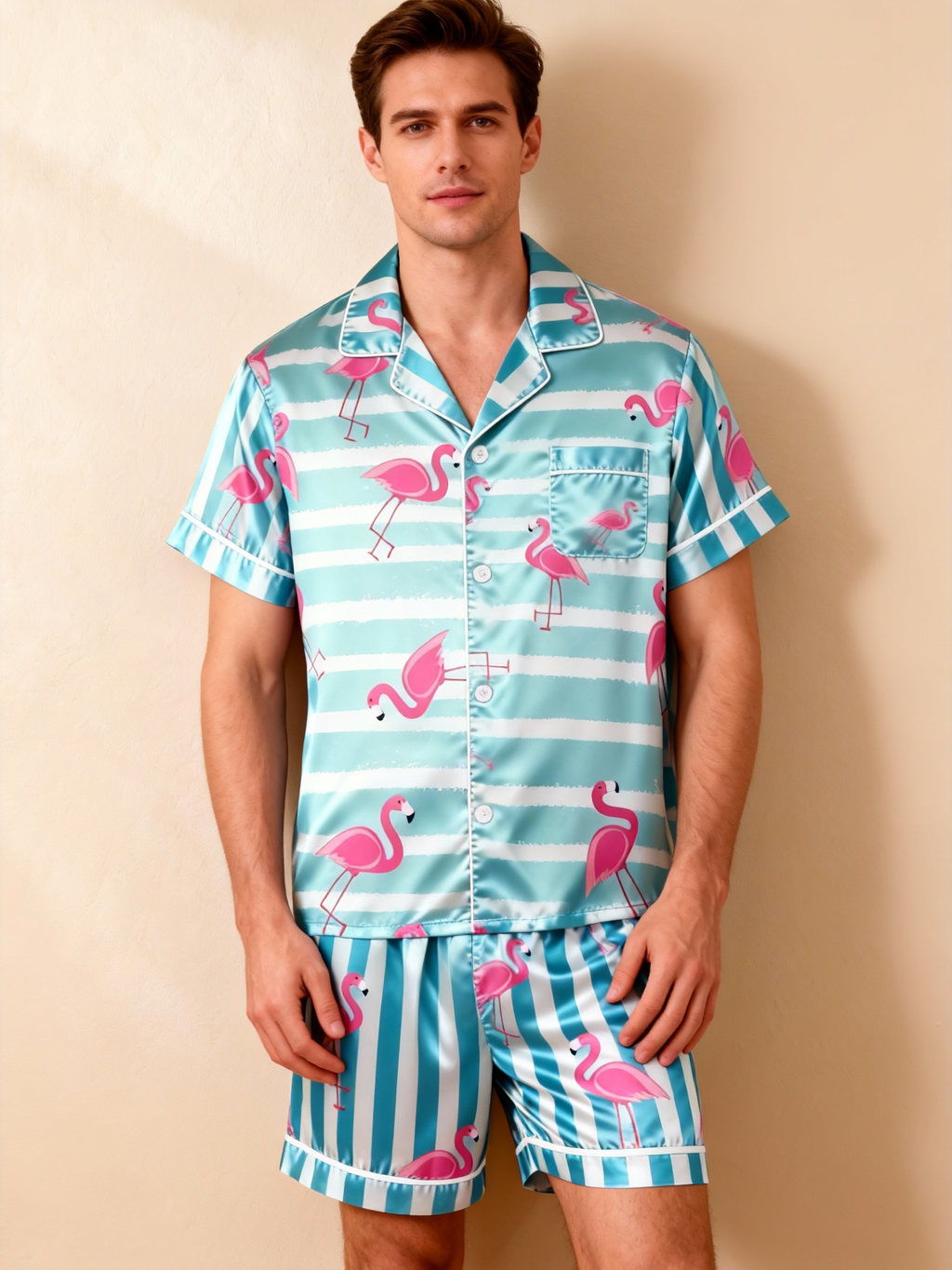 Silky Satin Pajama Set ¨C Classic Couple Sleepwear