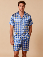 Silky Satin Sleep Set ¨C Short Pajamas for Him & Her