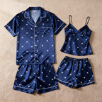 Matching Silky Pajamas for Two ¨C Satin Short Set