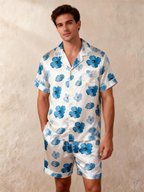 Silky Satin Matching Pajamas ¨C Couple Short Set