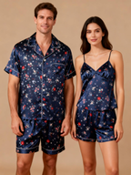 Romantic Silky Sleepwear for Couples ¨C Satin Pajama Set
