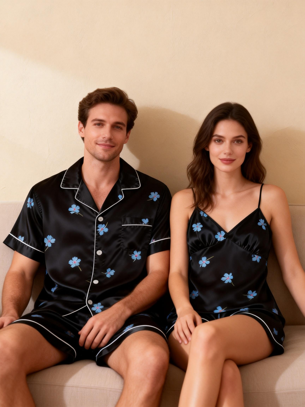 Silky Satin Sleepwear for Him & Her ¨C Classic Matching Set