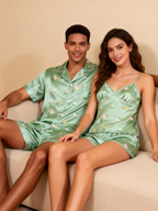 Silky Satin Pajama Shorts for Two ¨C Romantic Sleep Set