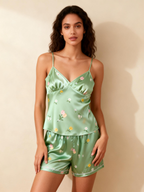 Silky Satin Pajama Shorts for Two ¨C Romantic Sleep Set