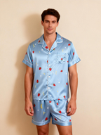 Couple¡¯s Silky Night Outfit ¨C Satin Pajama Short Set