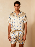 Silky Classic Sleep Set for Couples ¨C Satin Short Pajamas