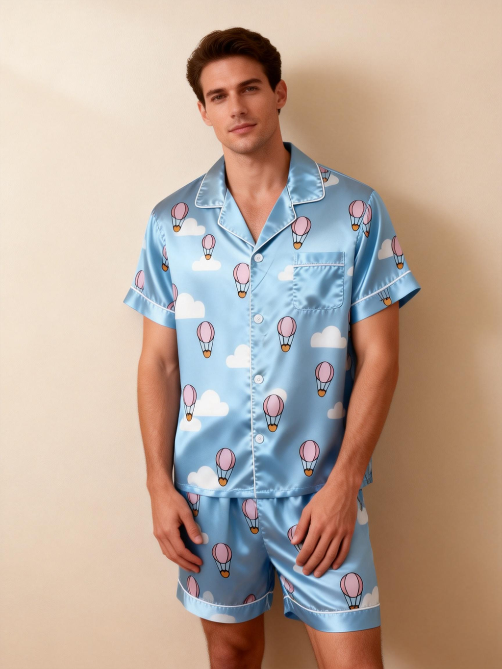 Silky Satin Pajama Short Set ¨C Luxurious Couple Gift