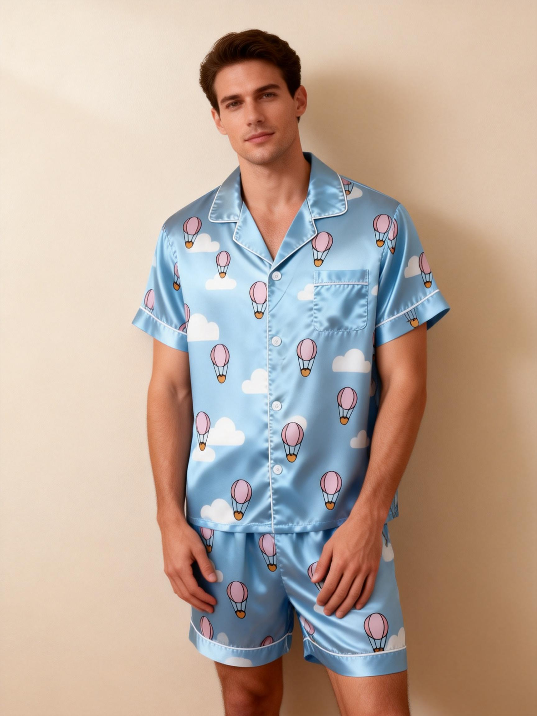 Silky Satin Pajama Short Set ¨C Luxurious Couple Gift
