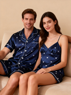 Matching Silky Pajamas for Two ¨C Satin Short Set