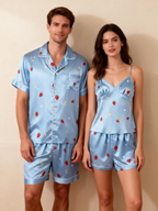 Couple¡¯s Silky Night Outfit ¨C Satin Pajama Short Set