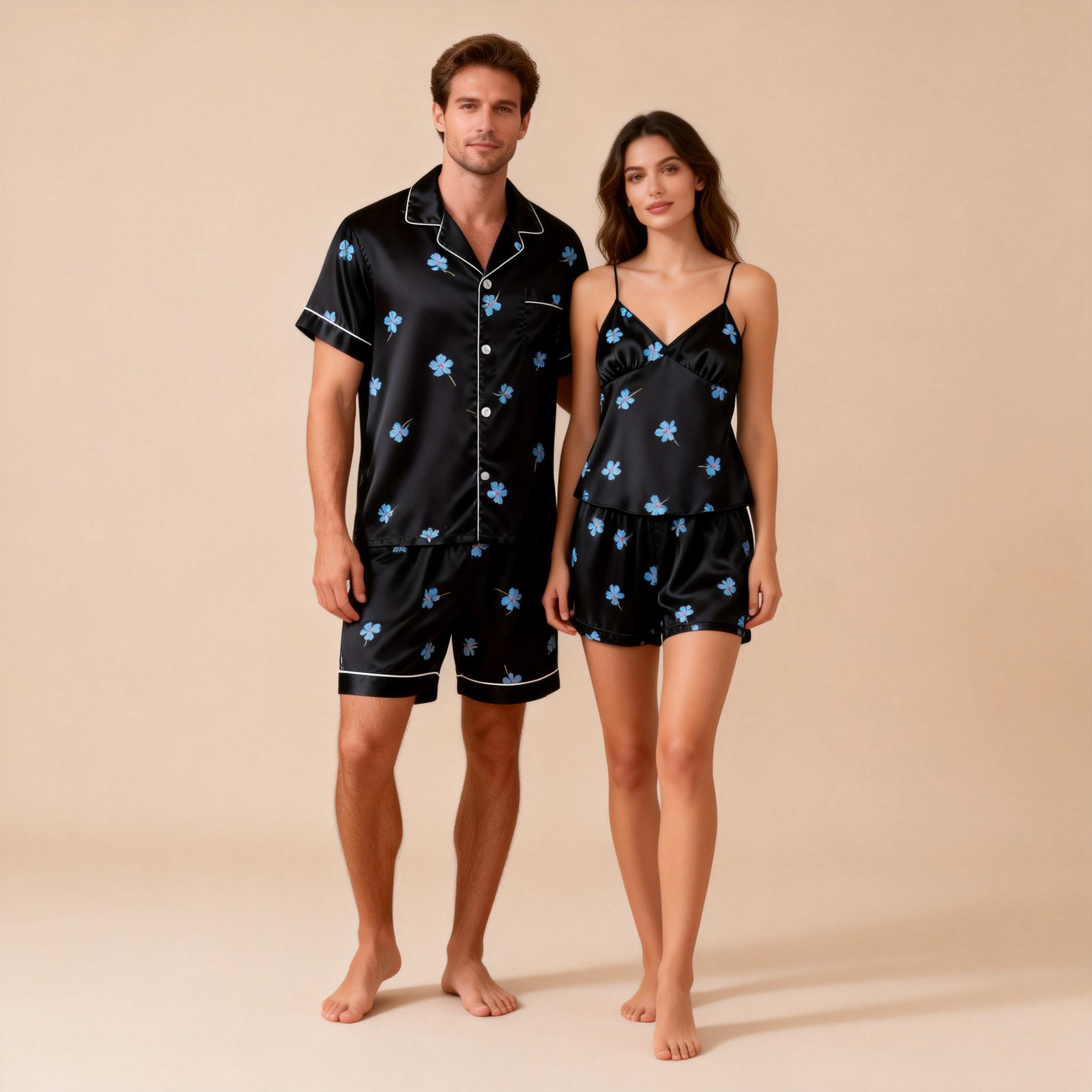Silky Satin Sleepwear for Him & Her ¨C Classic Matching Set