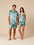 Romantic Sleepwear: Classic Satin Short Pajamas