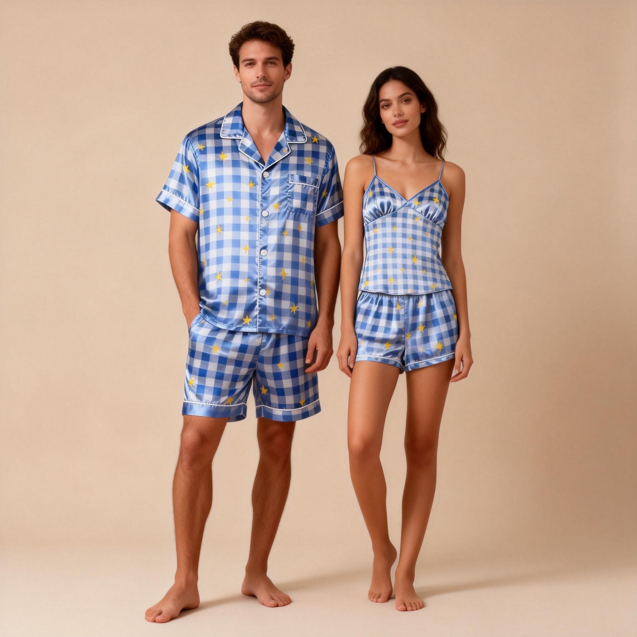 Silky Smooth Sleepwear for Two ¨C Satin Pajama Short Set