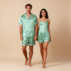 Matching Silky Satin Sleep Shorts for Couples