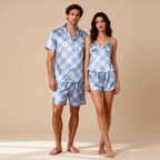 Silky Classic Couple Pajamas ¨C Hotel-Grade Satin Sleepwear