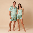 Romantic Silky Satin Pajamas for Two ¨C Short & Comfortable