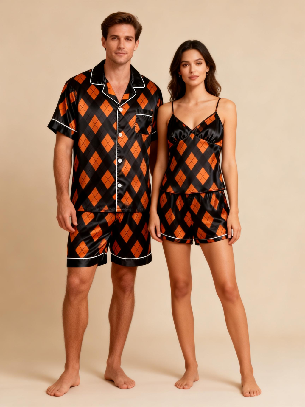 Best-Selling Couple Classic Satin Pajamas
