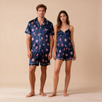 Couple¡¯s Silky Evening Pajamas ¨C Satin Short Set