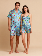Share the Comfort: Couple Satin Pajamas Set